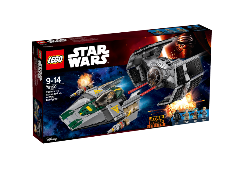 LEGO Star Wars™ Vaderova stíhačka TIE Advanced vs. stíhačka A-Wing 75150