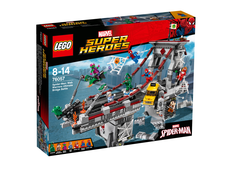 LEGO Super Heroes Spiderman: Úžasný souboj pavoučích válečníků na mostě 76057