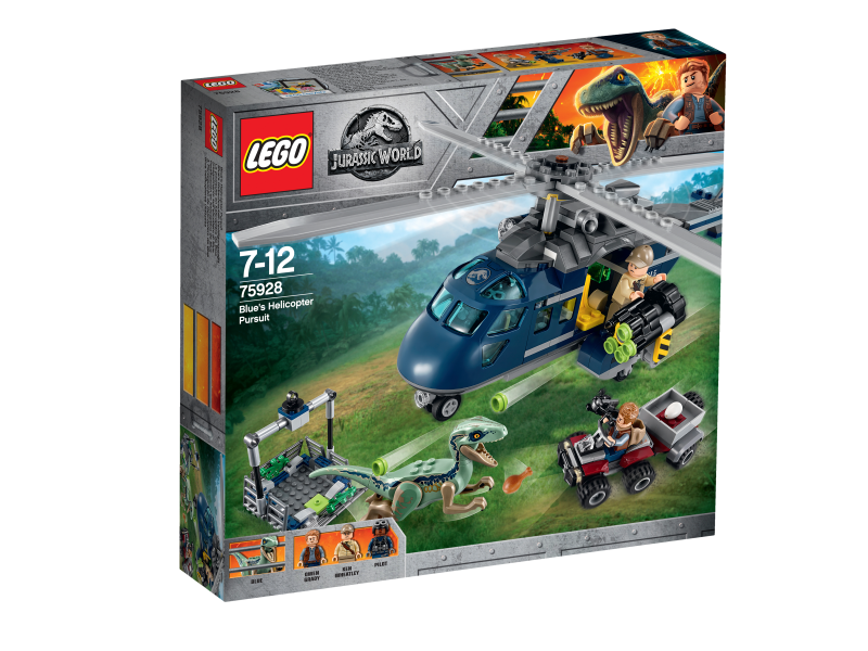 LEGO Jurassic World Pronásledování Bluea helikoptérou 75928