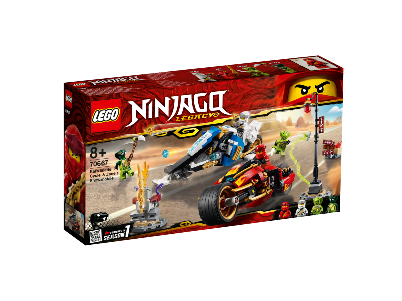 LEGO Ninjago Kaiova motorka s čepelemi a Zaneův sněžný vůz 70667