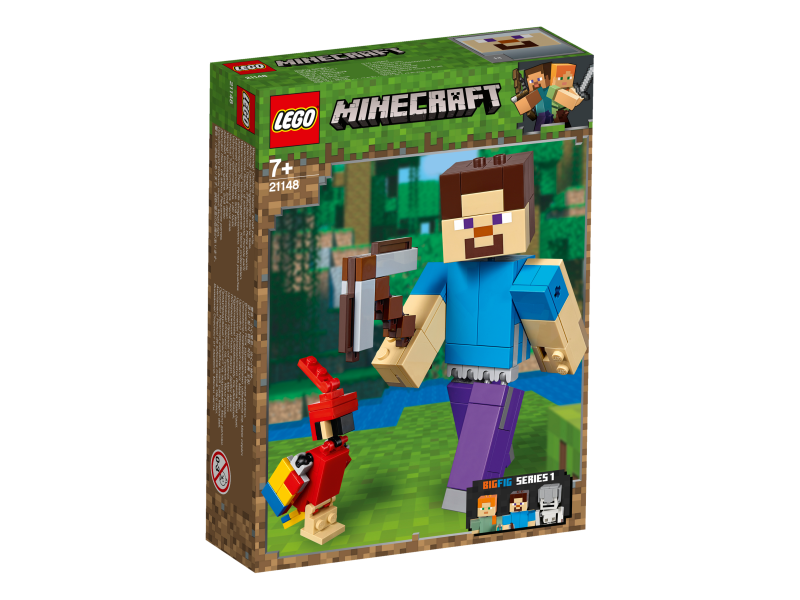 LEGO Minecraft velká figurka: Steve s papouškem 21148