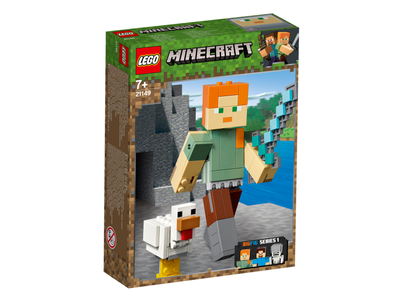 LEGO Minecraft velká figurka: Alex s kuřetem 21149