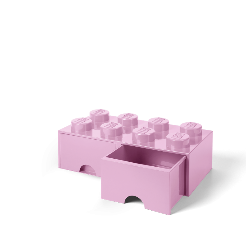 LEGO® úložný box 8 s šuplíky světle růžová