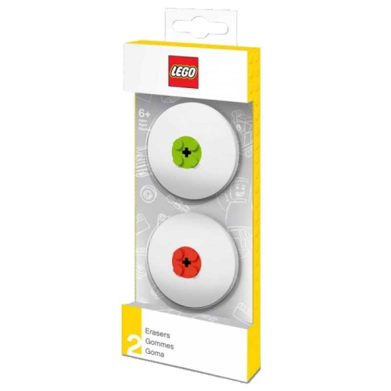 LEGO Guma, červená a zelená - 2 ks