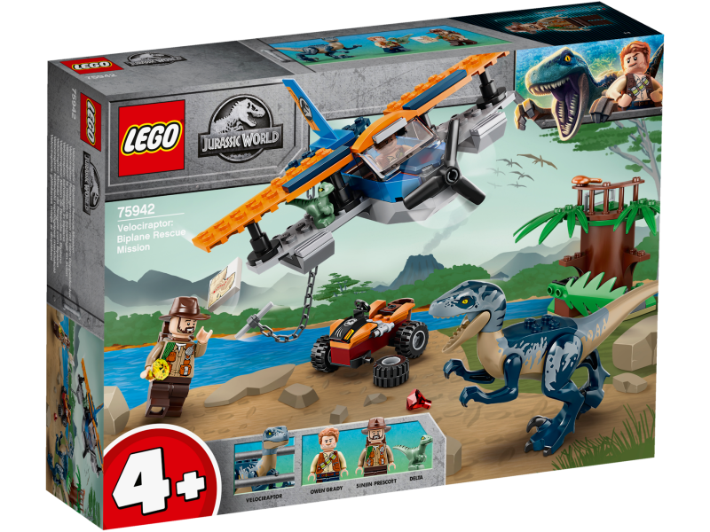 LEGO Jurassic World Velociraptor: Záchranná mise s dvouplošníkem 75942