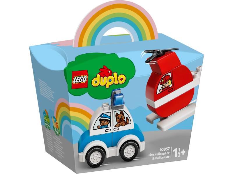 LEGO® DUPLO® 10957 Hasičský vrtulník a policejní auto