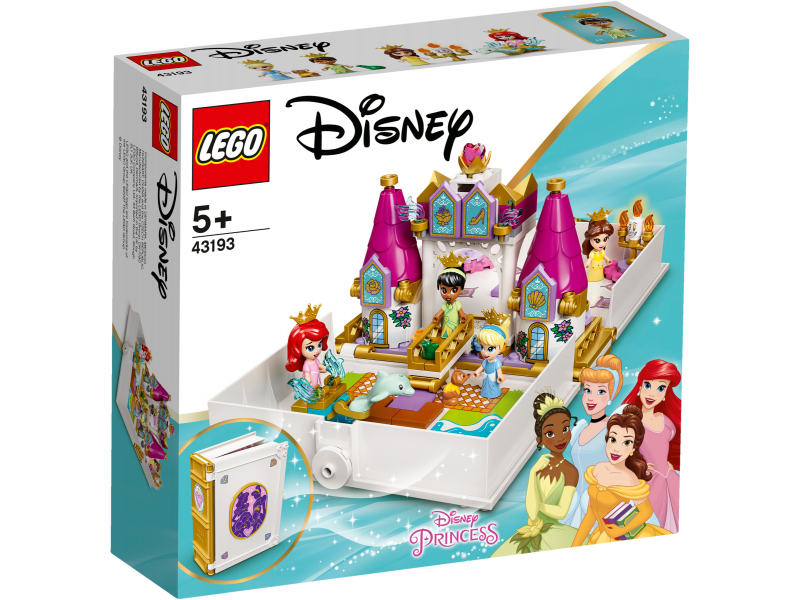 LEGO® │ Disney Princess™ 43193 Ariel, Kráska, Popelka a Tiana a jejich pohádková kniha dobrodružství