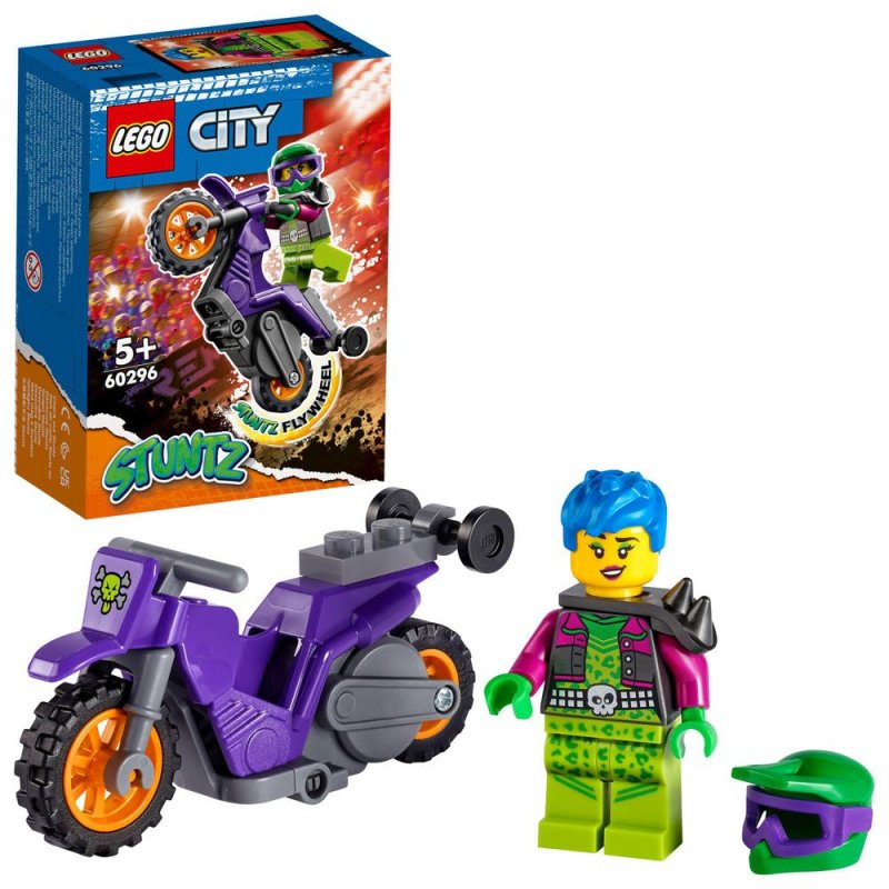 LEGO® City 60296 Kaskadérská wheelie motorka