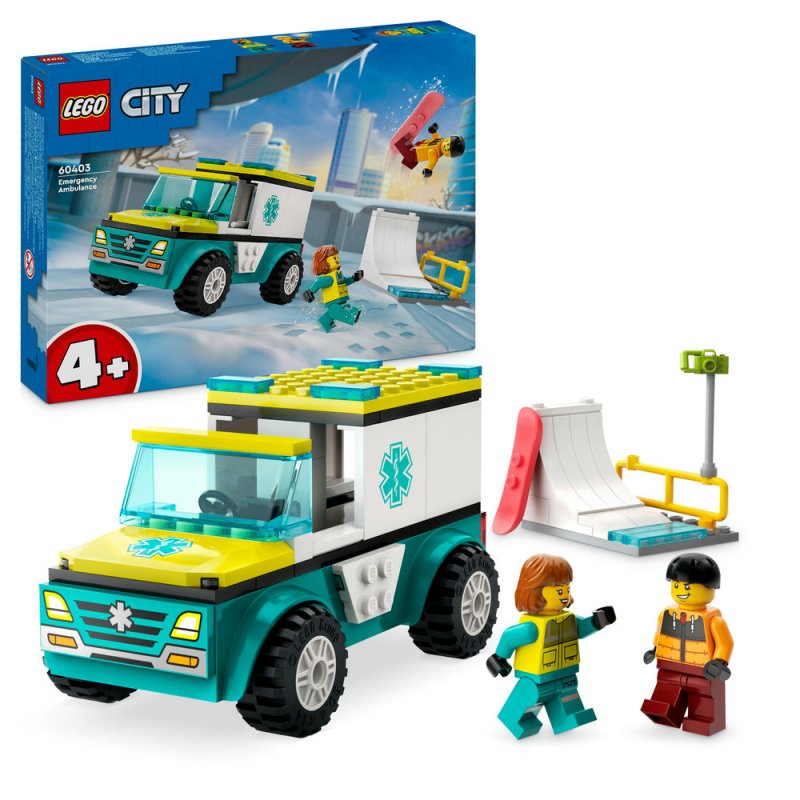 LEGO® City 60403 Sanitka a snowboardista