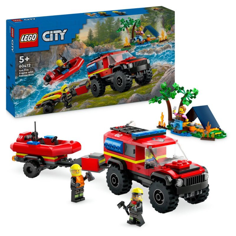 LEGO® City 60412 Hasičský vůz 4x4 a záchranný člun