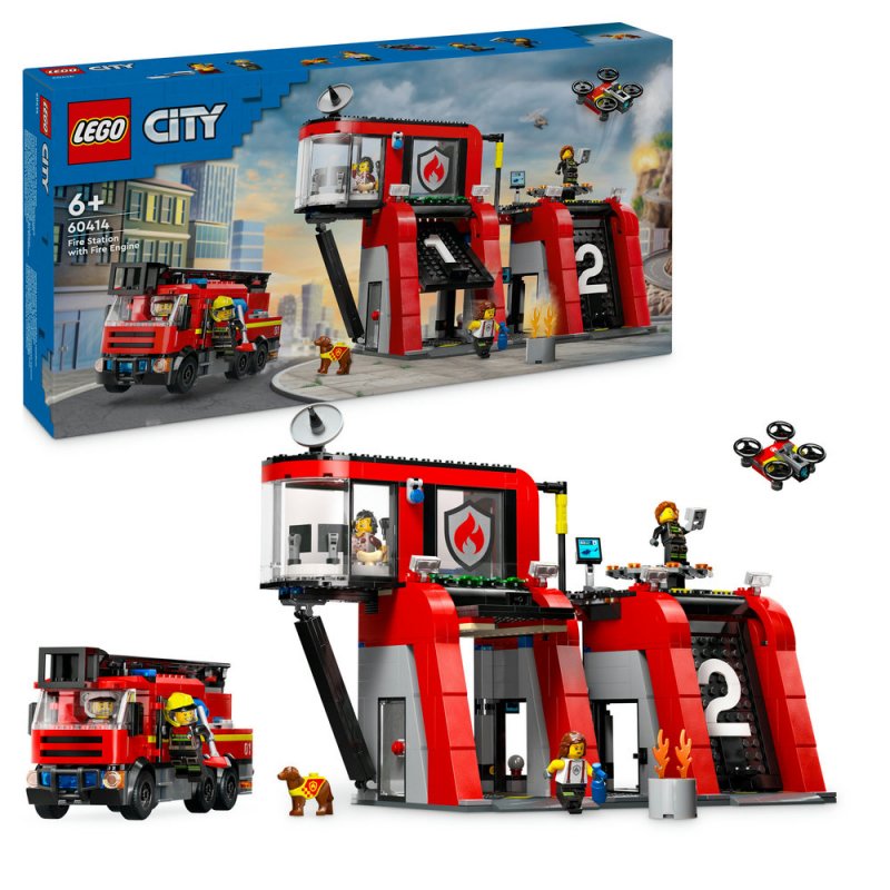 LEGO® City 60414 Hasičská stanice s hasičským vozem