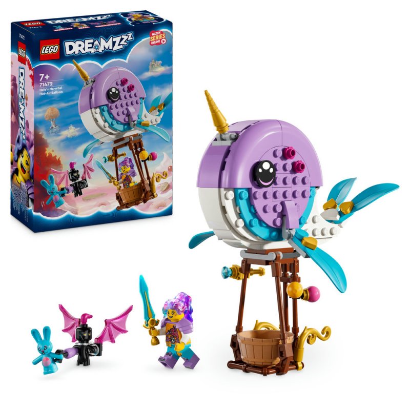 LEGO® DREAMZzz™ 71472 Izzie a její horkovzdušný balón ​ve tvaru narvala