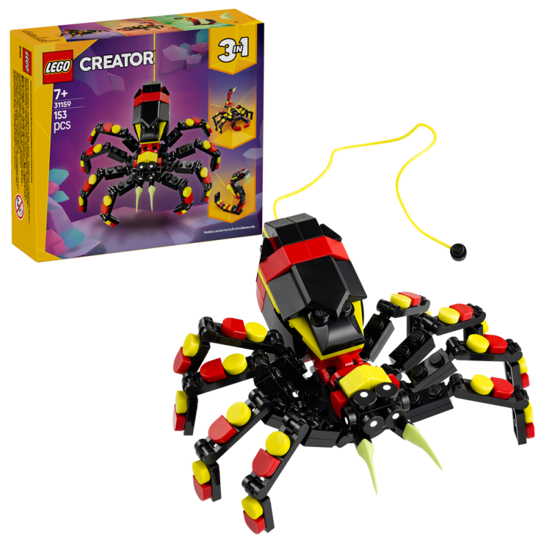LEGO® Creator 3v1 31159 Divoká zvířata: Překvapivý pavouk