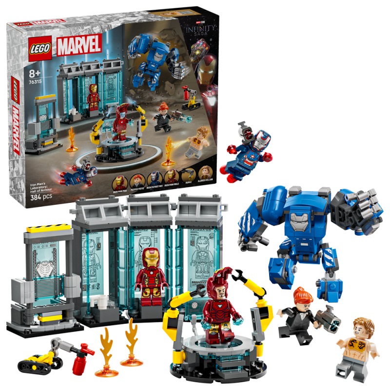 LEGO® │ Marvel 76315 Iron Man a jeho laboratoř: Síň brnění