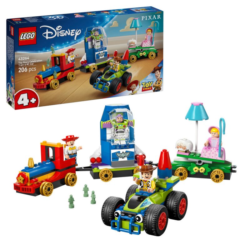 LEGO® │ Disney 43264 Slavnostní vláček a Autíčko z Příběhu hraček