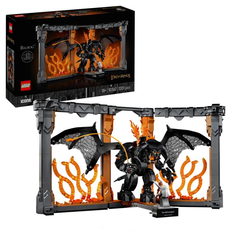 LEGO® Icons 10367 Knižní zarážka: Pán prstenů – Balrog™