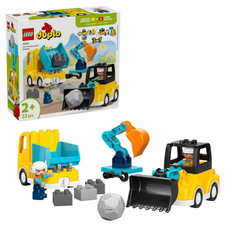 LEGO® DUPLO® 10475 Vozidla na stavbě 3 v 1