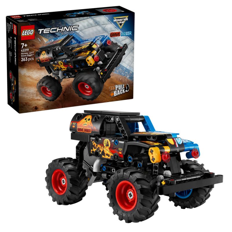 LEGO® Technic 42219 Monster Jam™ Grave Digger™ Oheň a led