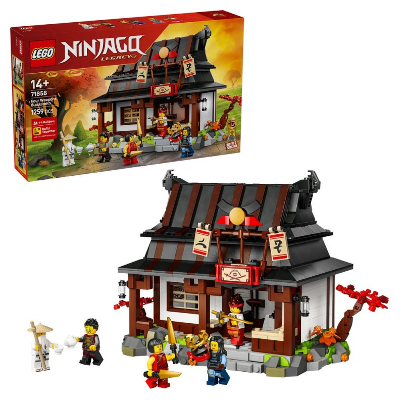LEGO® NINJAGO® 71858 Kovárna Čtyři zbraně: 15 let NINJAGO