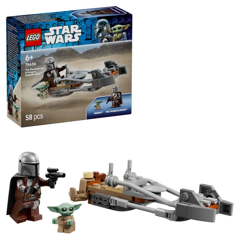 LEGO® Star Wars™ 75436 Mandalorian a Grogu a spídrová motorka