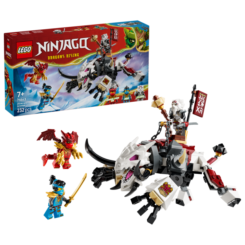 LEGO® NINJAGO® 71863 Zilvar a dračí bestie Grimtak