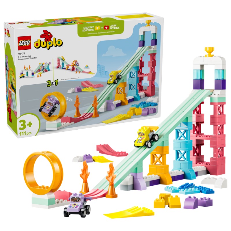 LEGO® DUPLO® 10478 Kreativní rampy s autíčky 3 v 1