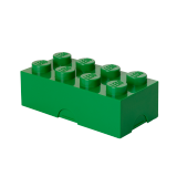 LEGO® box na svačinu 100 x 200 x 75 mm - tmavě zelená