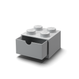 LEGO® stolní box 4 se zásuvkou - šedá