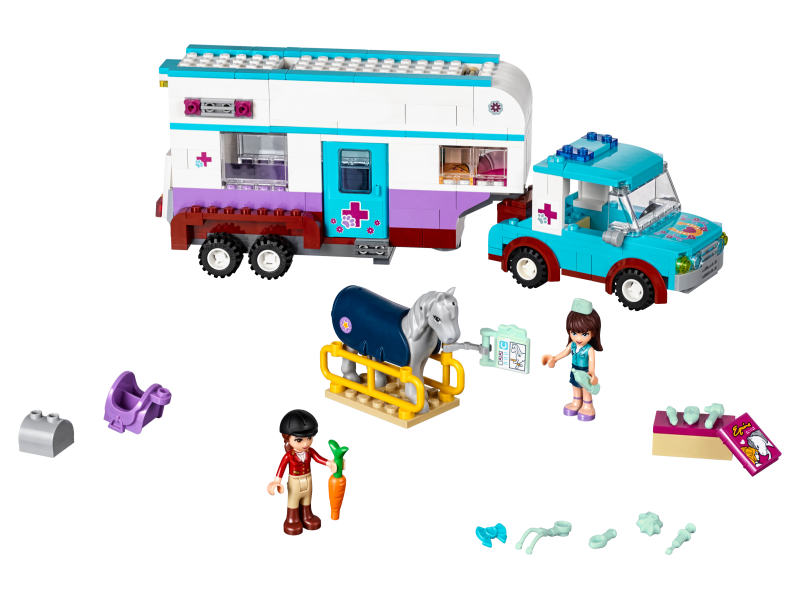 LEGO Friends Veterinářský přívěs s koněm 41125