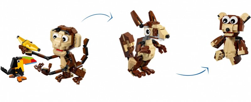 LEGO Creator Zvířátka z džungle 31019