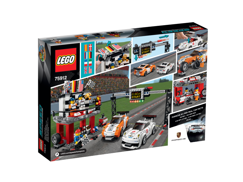 LEGO Speed Champions Porsche 911 GT v cílové rovince 75912