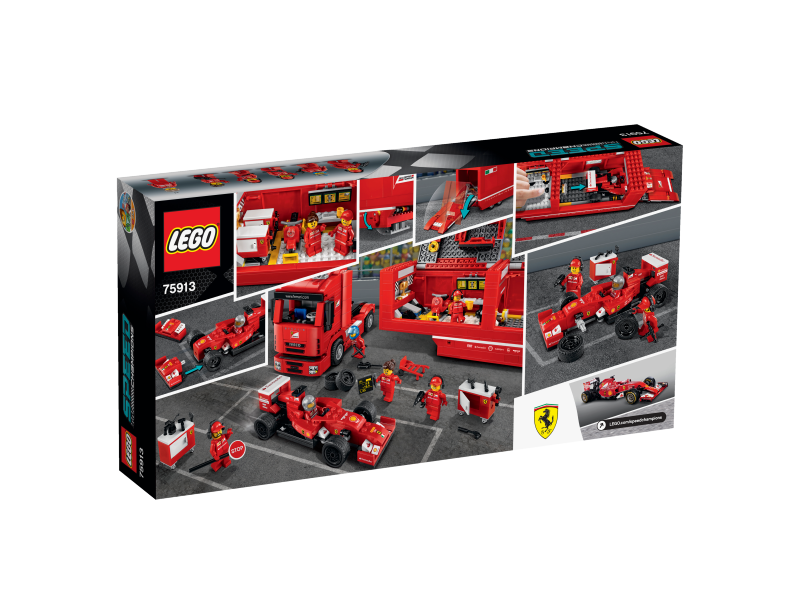 LEGO Speed Champions Kamión pro vůz F14 T týmu Scuderia Ferrari 75913