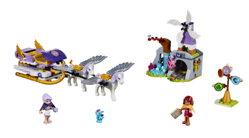 LEGO Elves Aira a saně tažené Pegasy 41077