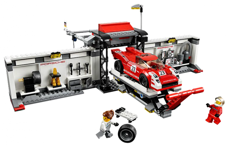 LEGO Speed Champions Porsche 919 Hybrid a 917K ulička v boxech 75876