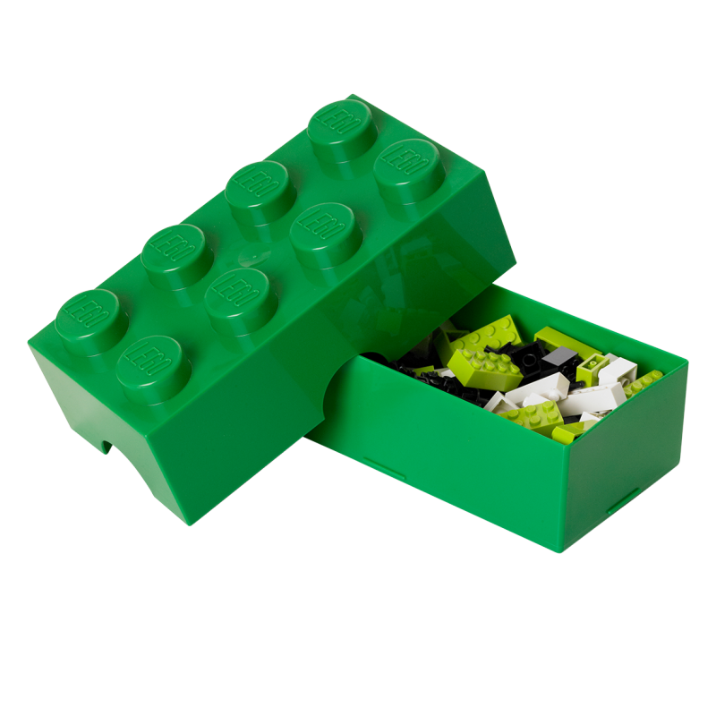 LEGO box na svačinu 100 x 200 x 75 mm - světle zelená