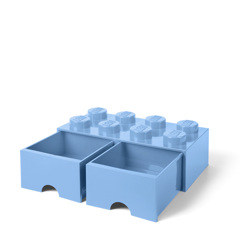 LEGO® úložný box 8 s šuplíky světle modrá