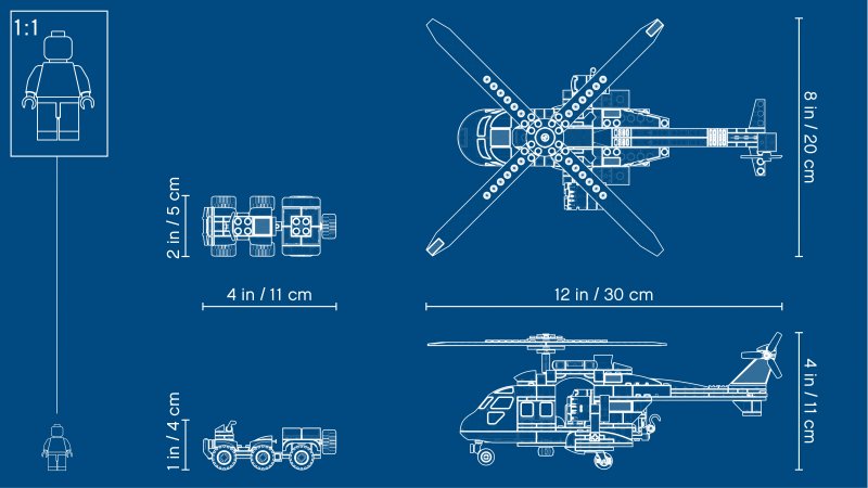 LEGO Jurassic World Pronásledování Bluea helikoptérou 75928