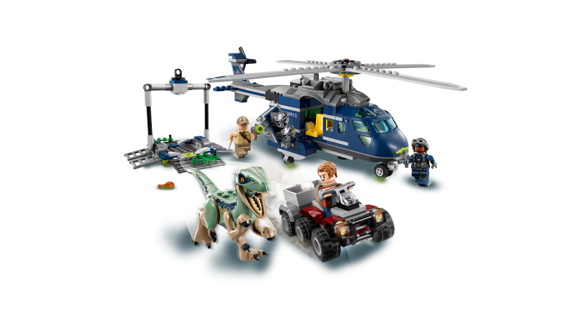 LEGO Jurassic World Pronásledování Bluea helikoptérou 75928