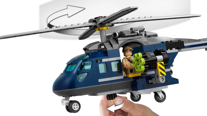 LEGO Jurassic World Pronásledování Bluea helikoptérou 75928