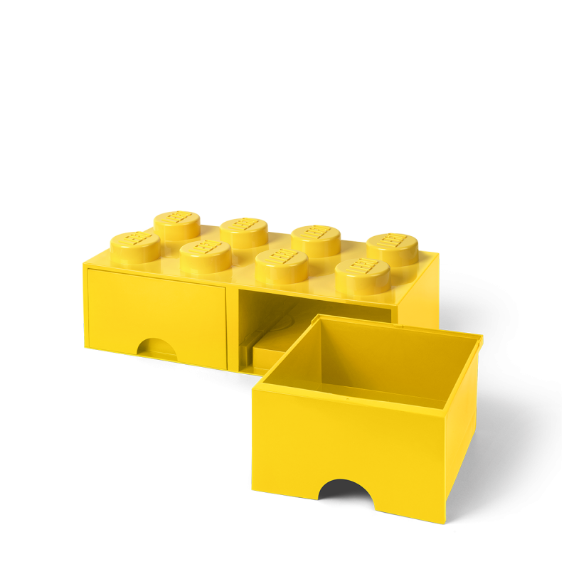 LEGO® úložný box 8 s šuplíky žlutý