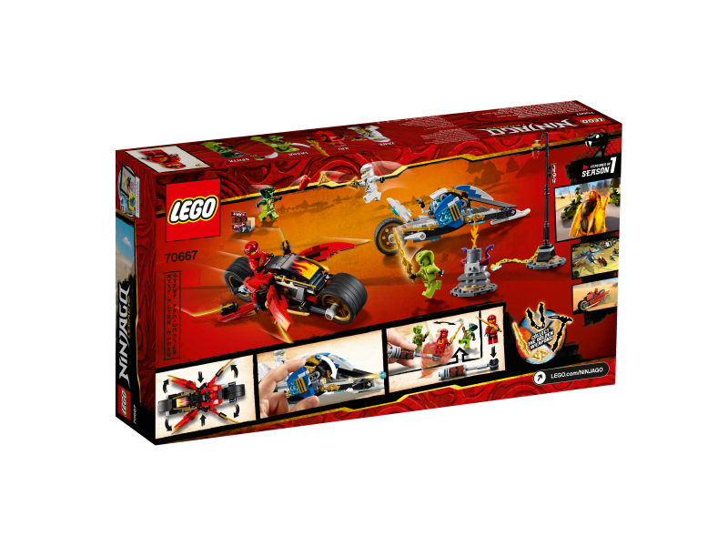 LEGO Ninjago Kaiova motorka s čepelemi a Zaneův sněžný vůz 70667