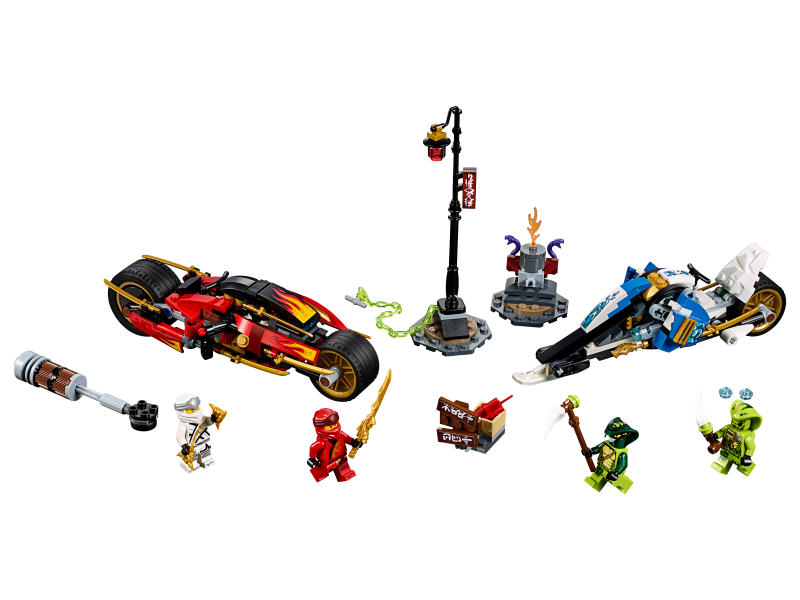 LEGO Ninjago Kaiova motorka s čepelemi a Zaneův sněžný vůz 70667