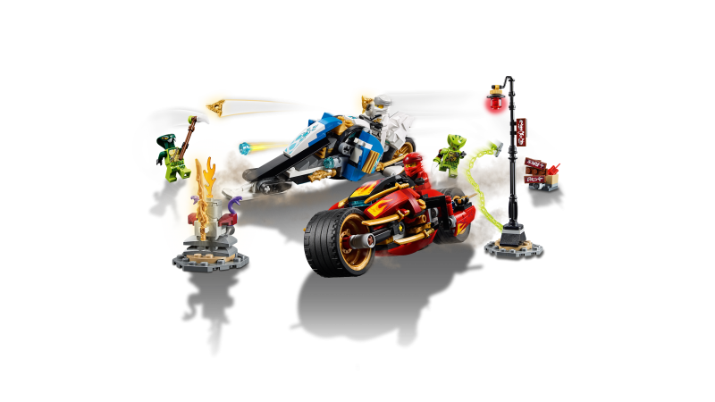 LEGO Ninjago Kaiova motorka s čepelemi a Zaneův sněžný vůz 70667