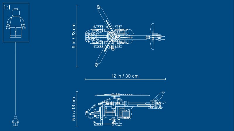 LEGO Technic Záchranářský vrtulník 42092