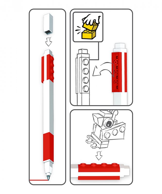 LEGO Gelové pero, černé - 1 ks