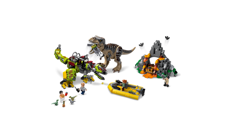 LEGO Jurassic World T. rex vs. Dinorobot 75938