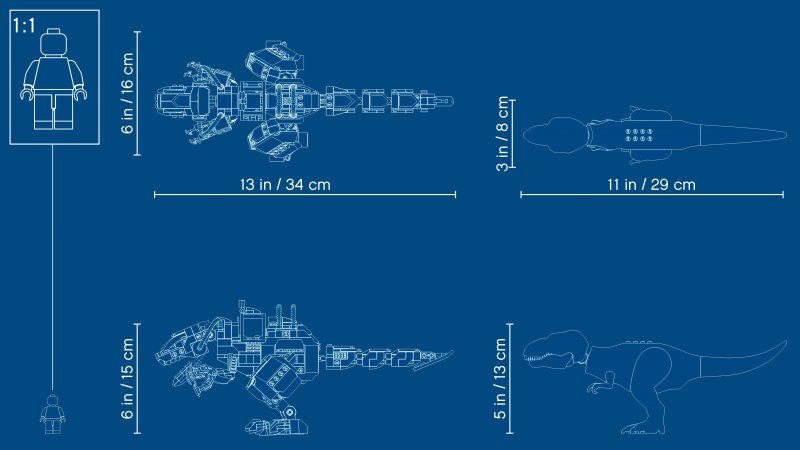 LEGO Jurassic World T. rex vs. Dinorobot 75938