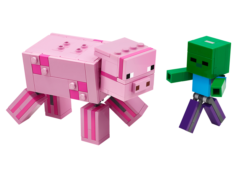 LEGO Minecraft Velká figurka: Prase s malou zombie 21157