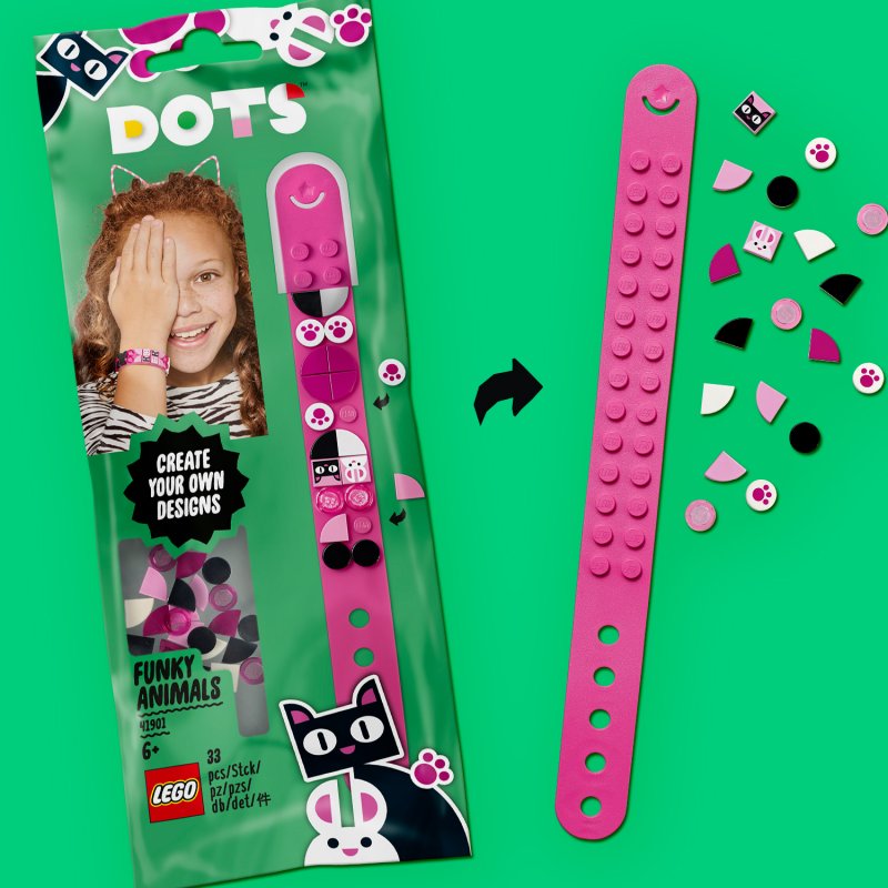 LEGO DOTS Náramek - veselá zvířátka 41901