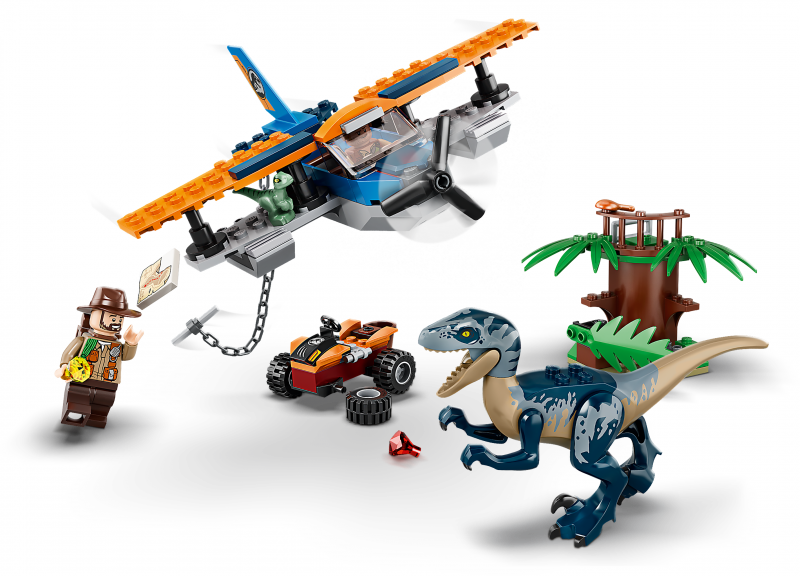 LEGO Jurassic World Velociraptor: Záchranná mise s dvouplošníkem 75942